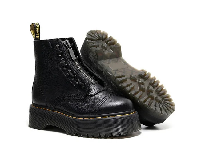 Dr. Martens Boots Platform ankle with front zip and laces product detail image 15