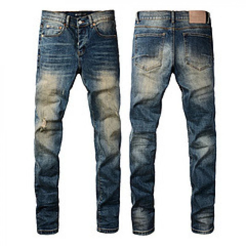 Purpul Jeans Slim distressed paint-splatter — 9097