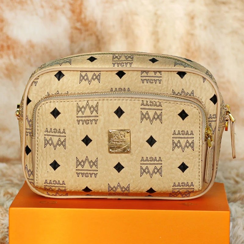 YYCYY Crossbody Bags Monogram Double-Zip Bag — Beige