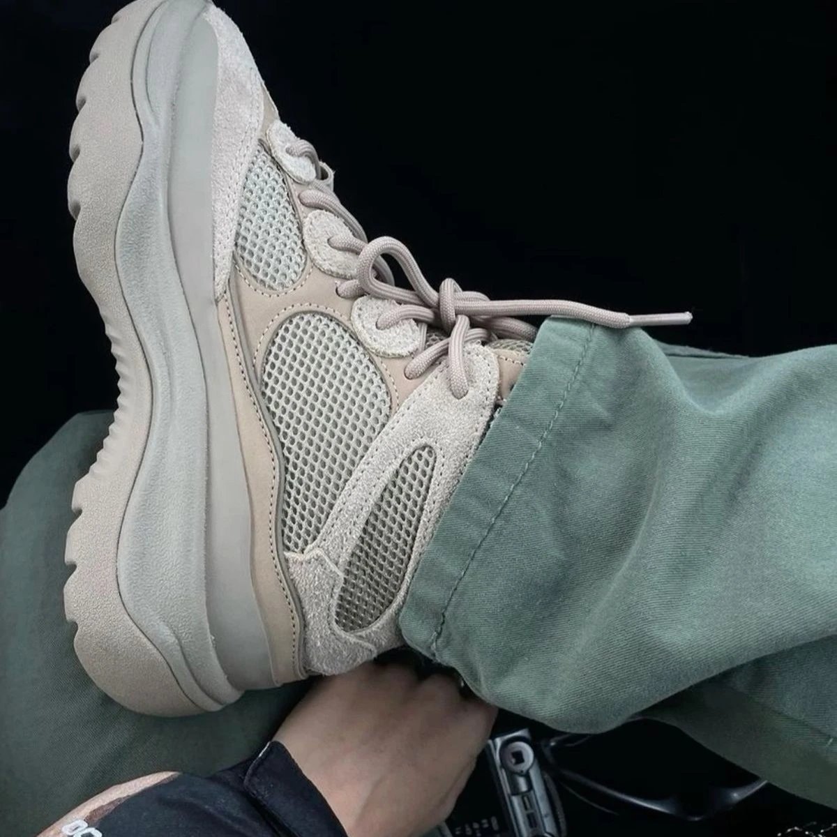 Unbranded Sneakers High-top mesh and suede chunky sole image 5