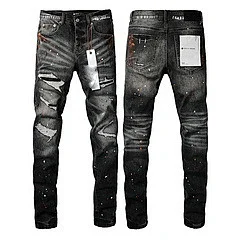 Purpul Jeans Slim distressed paint-splatter product detail image 34