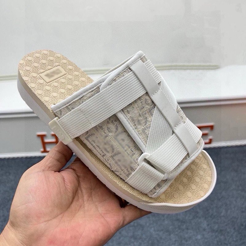 Unbranded Sandals Adjustable Webbing Slide — Off-white