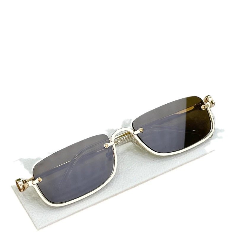 Gucci Eyewear Rectangular metal-frame sunglasses with GG-pattern lenses image 4
