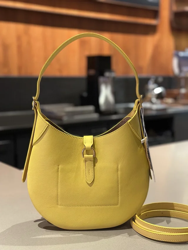 Unbranded Shoulder Bags Crescent Hobo Bag with Gold-Tone Horse Emblem product detail image 18