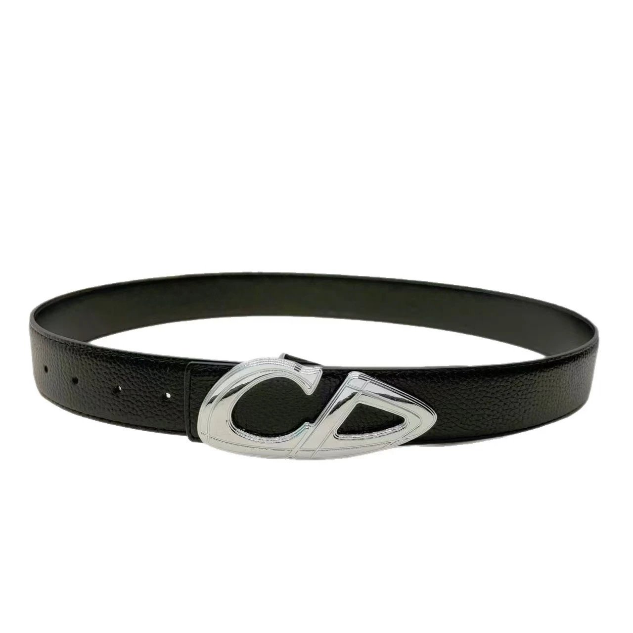 Dior Belts CD Buckle Pebbled Leather Belt image 5