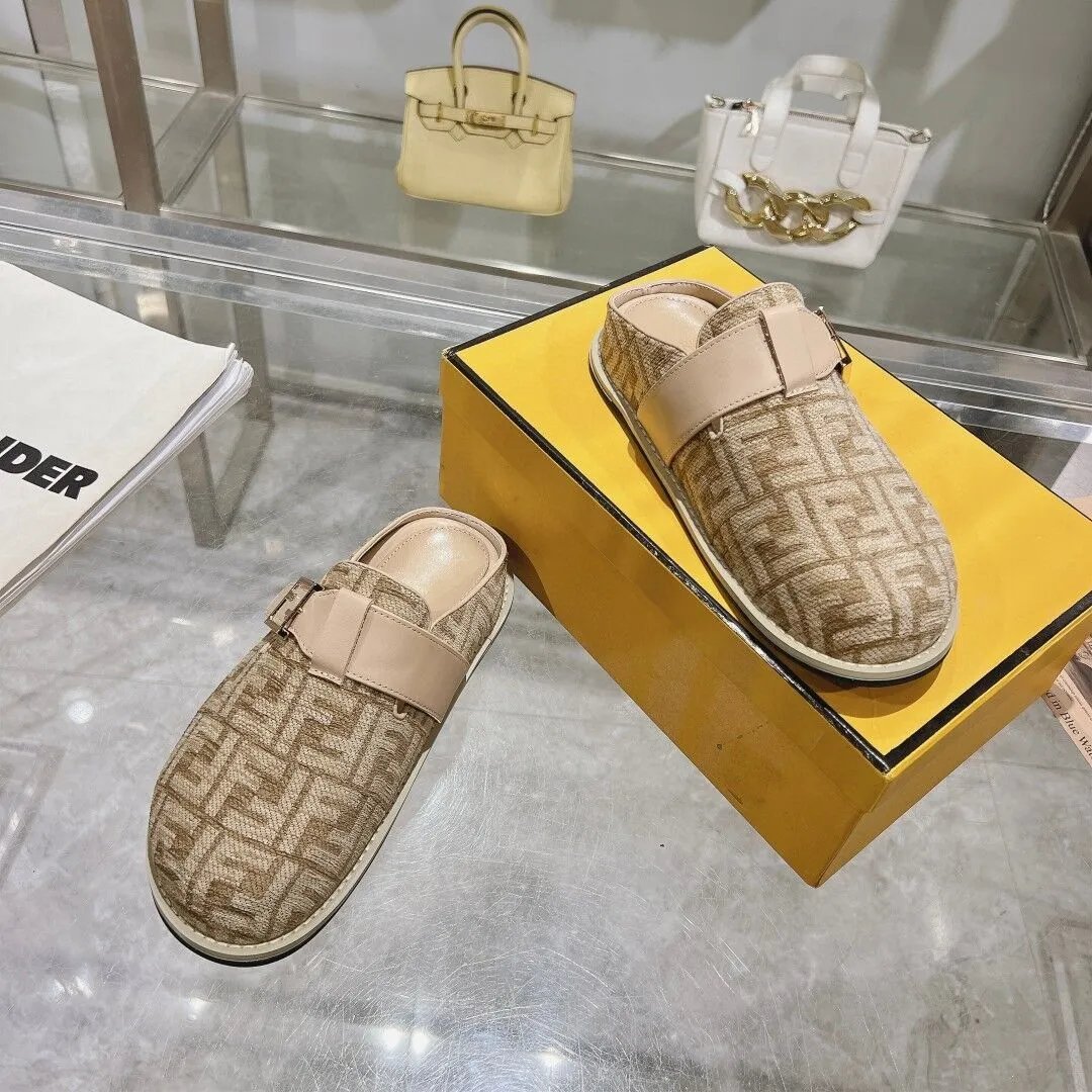 Fendi Slippers FF Monogram Buckle Mule image 2