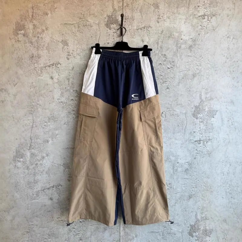 Unbranded Trousers Wide-Leg Color-Block Cargo product image