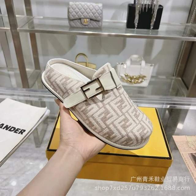 Fendi Slippers FF Monogram Buckle Mule product detail image 2