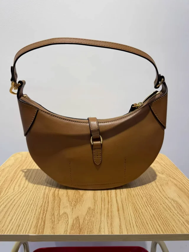 Lauren Ralph Shoulder Bags Mini crescent bag with gold-tone logo plaque product detail image 5