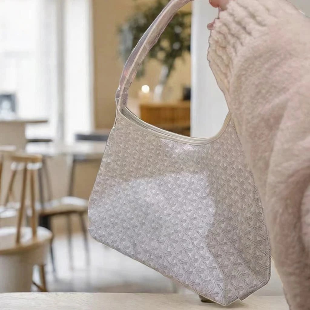 Goyard Shoulder Bags Goyardine hobo bag — High quality mini hobo white
