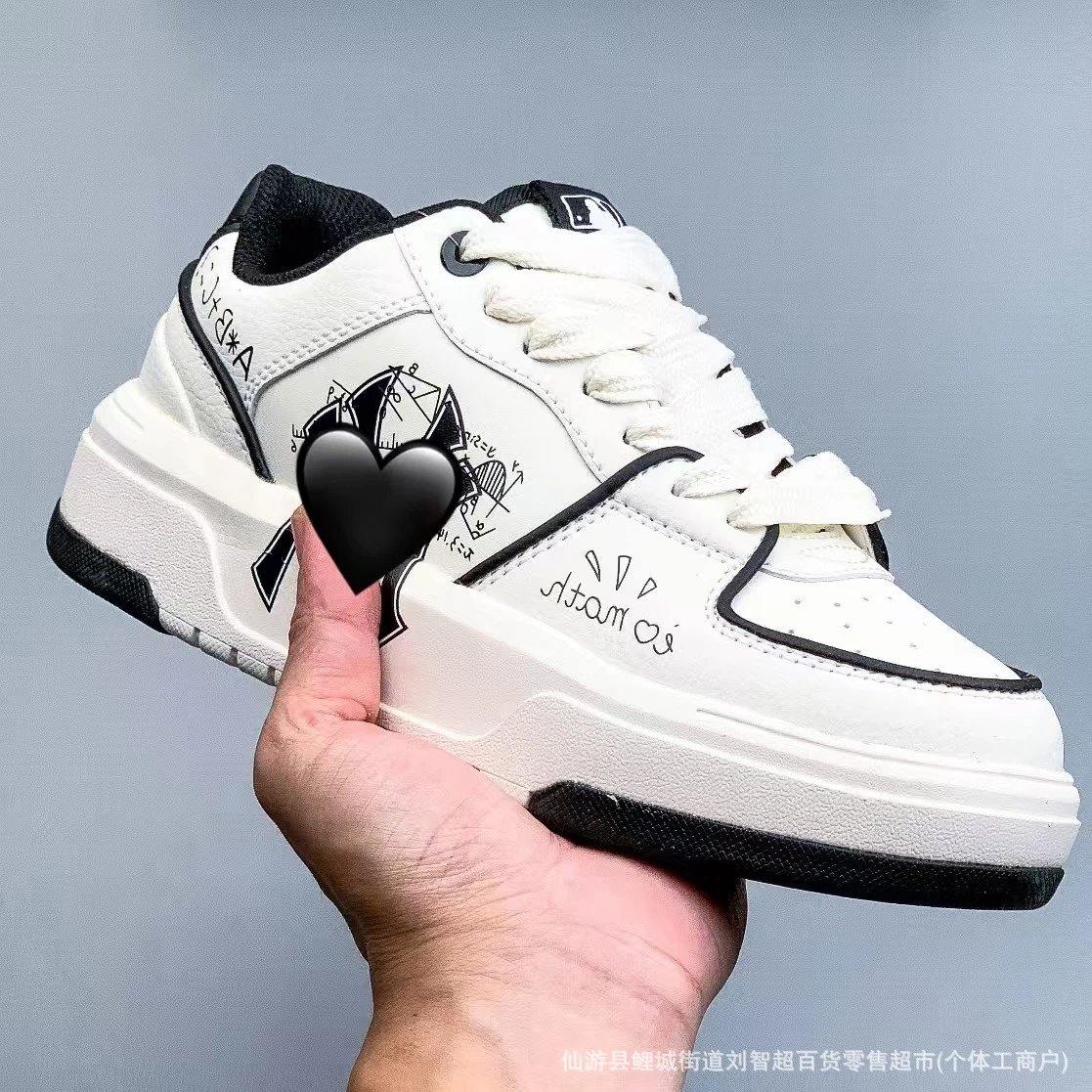 New York Yankees Sneakers Low-top platform lace-up with logo image 3