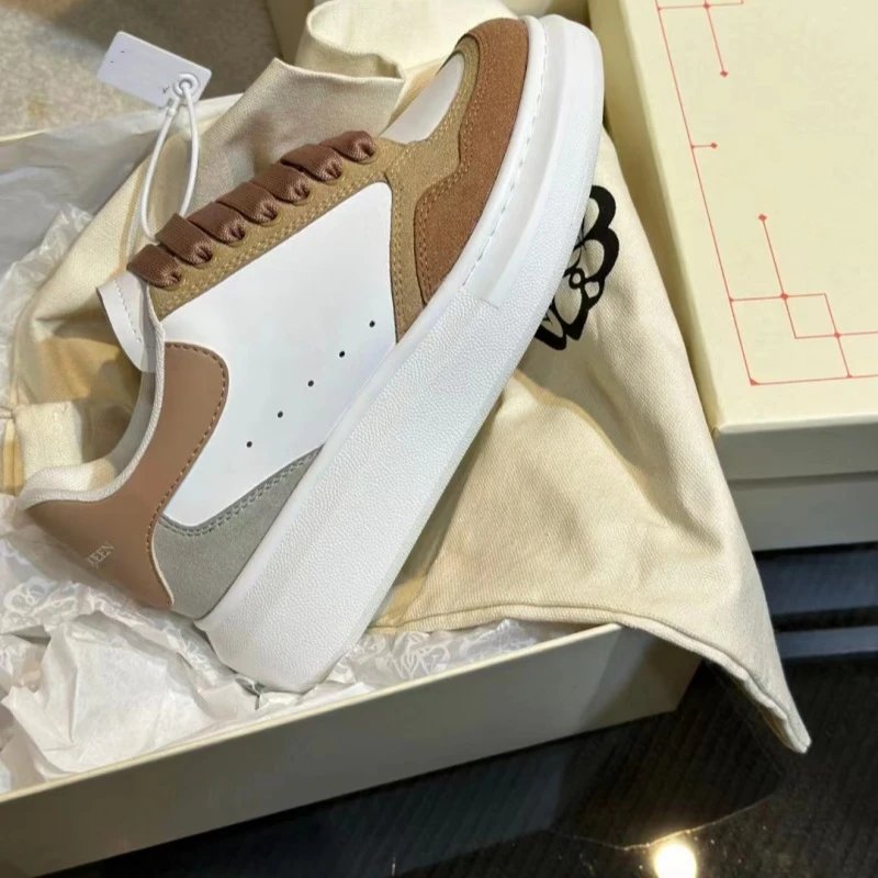 Alexander McQueen Sneakers Oversized low-top — Brown, white, and gray