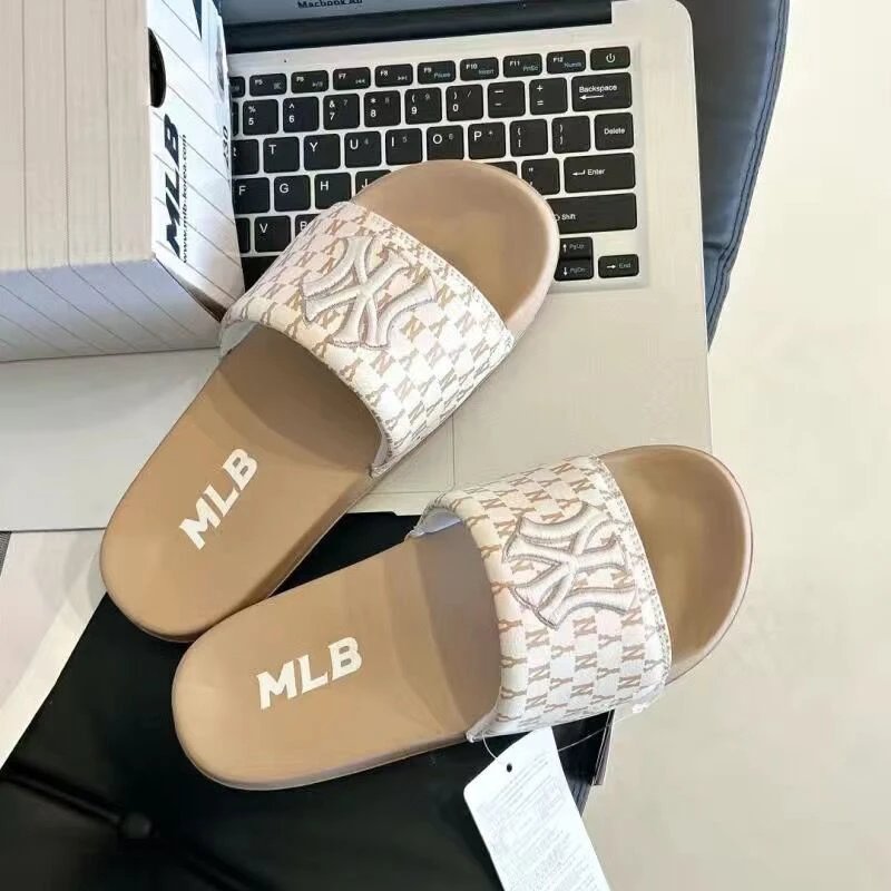 MLB Slippers NY Monogram Embroidered Slide image 3