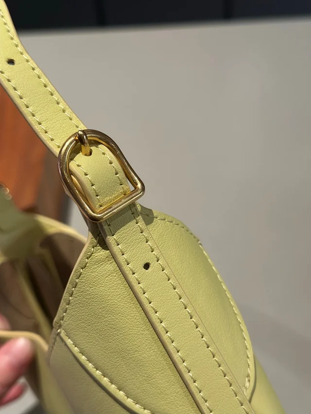 Unbranded Shoulder Bags Crescent Hobo Bag with Gold-Tone Horse Emblem product detail image 14