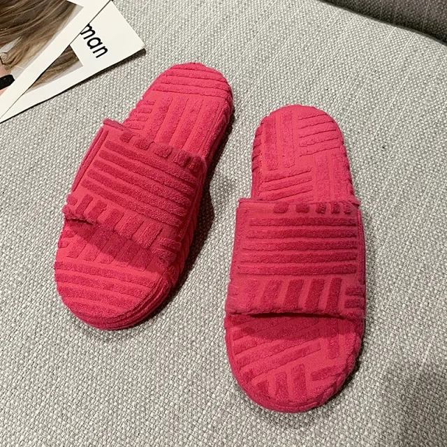 Unbranded Slippers Towel-textured thick-sole slide product detail image 24