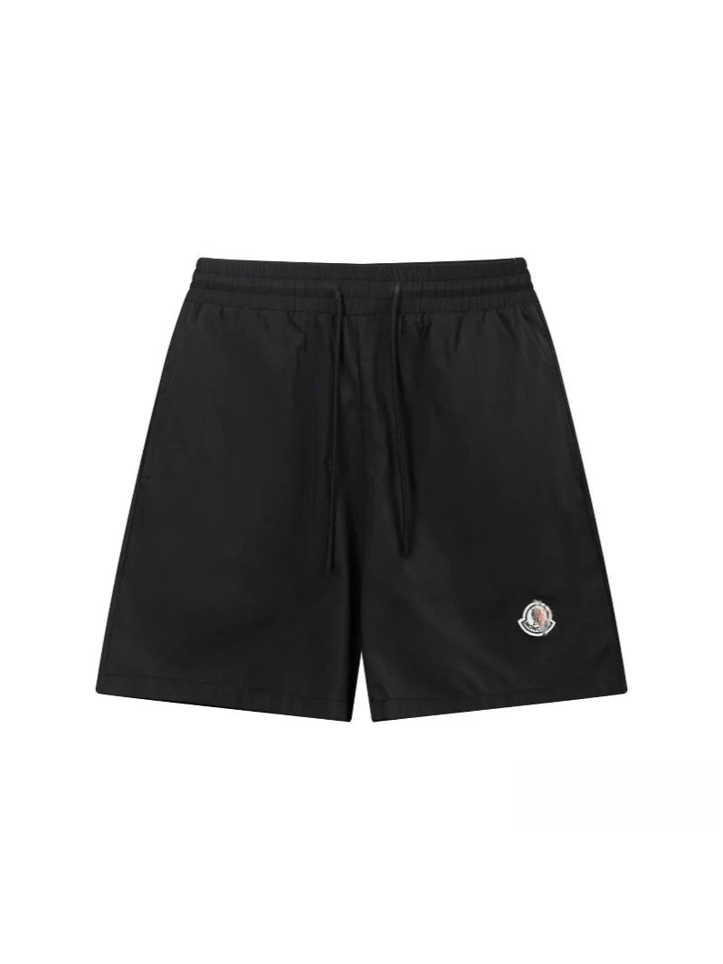 Moncler Shorts Drawstring Sweat with Logo Patch — Ice silk K Black shorts