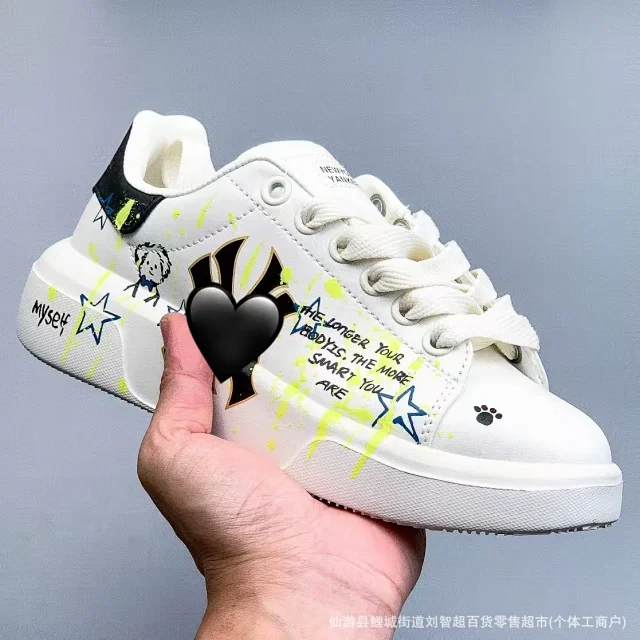 New York Yankees Sneakers Low-top platform lace-up with logo product detail image 6