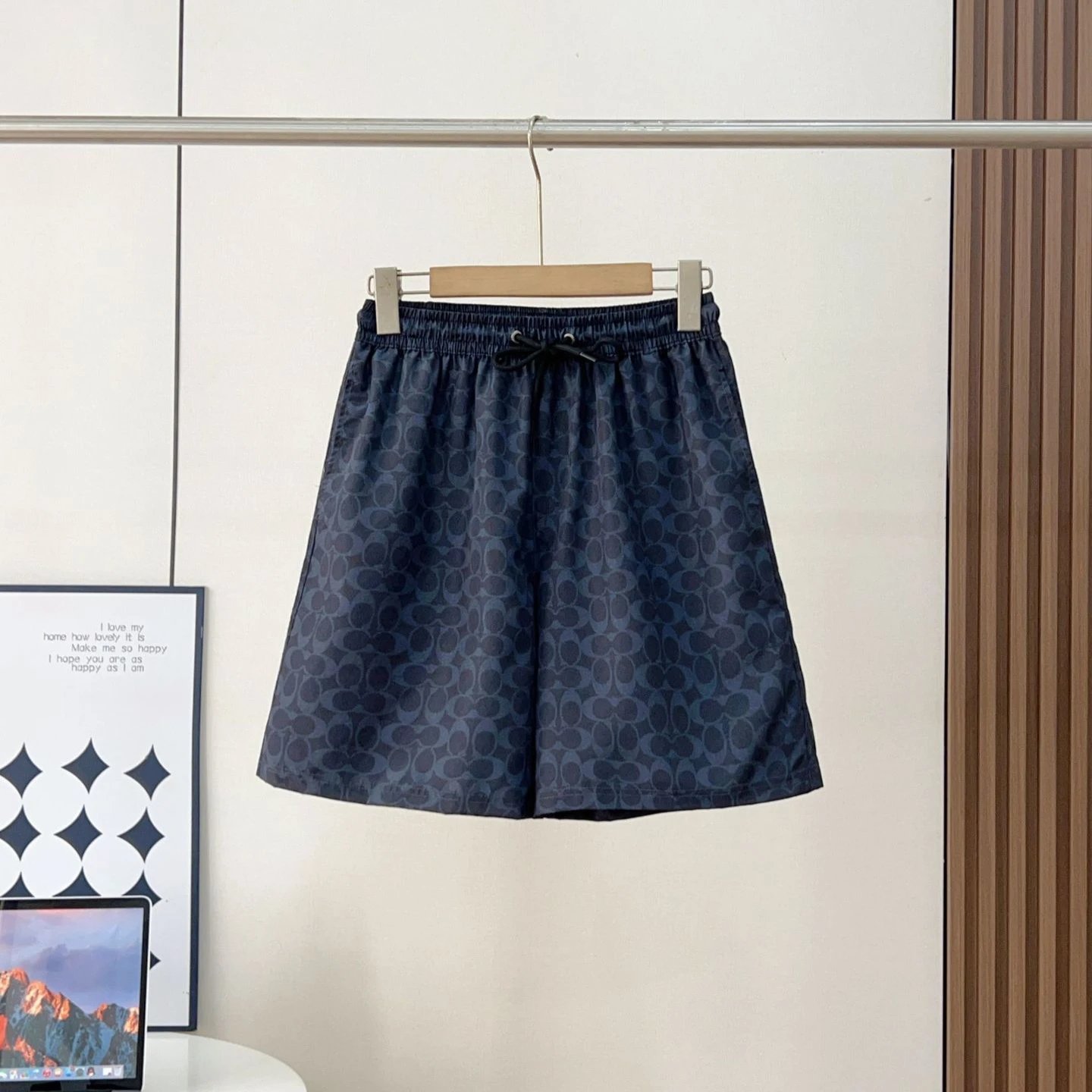 Coach Shorts Signature C Print Drawstring image 3