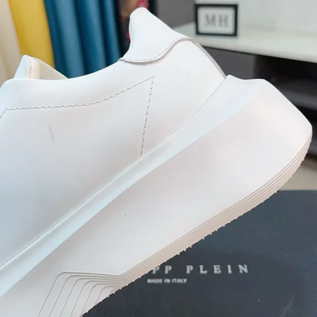Philipp Plein Sneakers Low-Top with Hexagonal PP Logo Plaque and Platform Sole product detail image 7