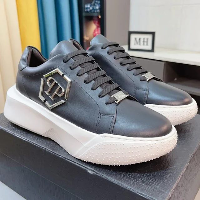 Philipp Plein Sneakers Low-Top with Hexagonal PP Logo Plaque and Platform Sole product detail image 10