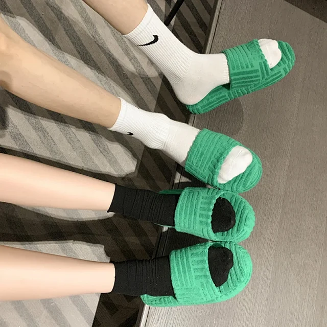 Unbranded Slippers Towel-textured thick-sole slide product detail image 9