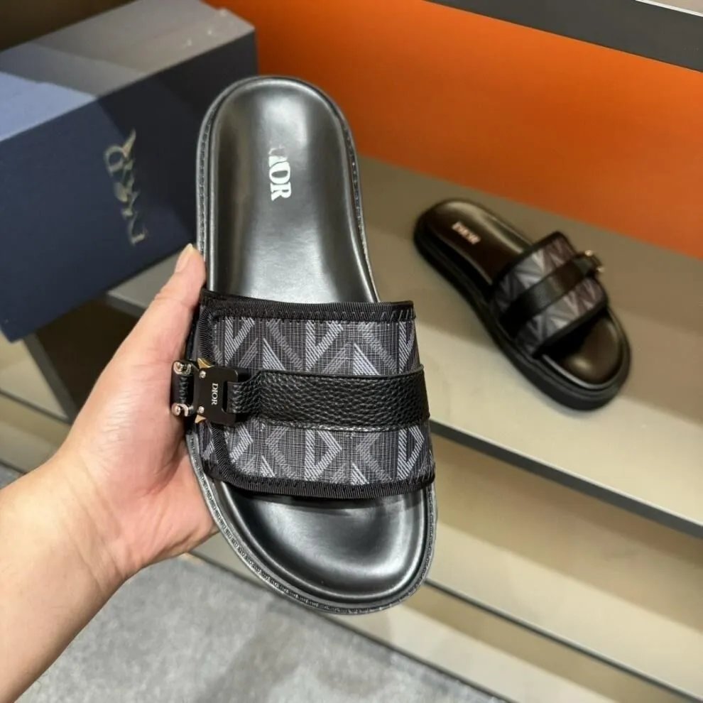 Dior Slippers Oblique Logo Slide image 4
