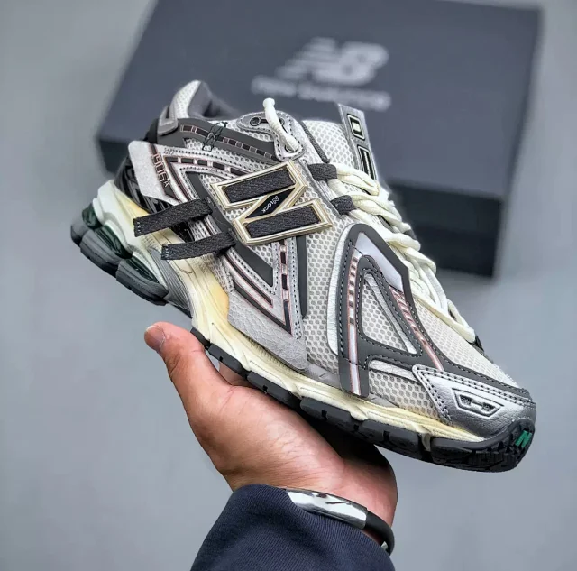 New Balance Sneakers 1906A distressed deconstructed design with ribbon laces product detail image 4