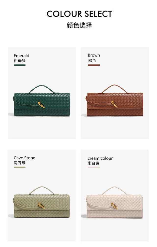 Unbranded Crossbody Bags Woven top-handle flap bag with gold-tone turn-lock product detail image 6