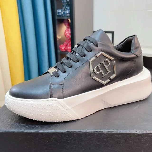 Philipp Plein Sneakers Low-Top with Hexagonal PP Logo Plaque and Platform Sole product detail image 8