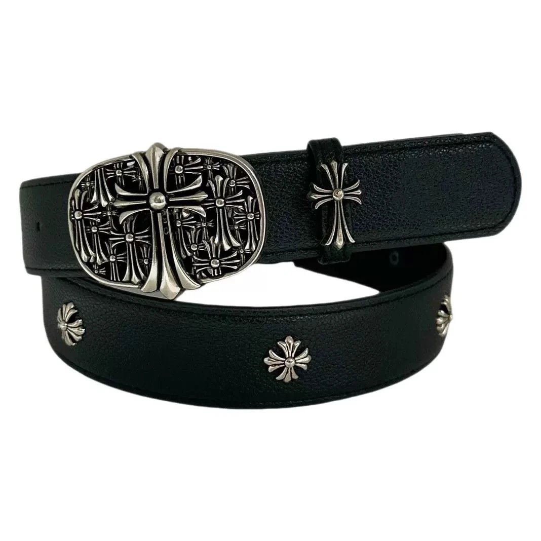 Unbranded Belts Cross-studded buckle belt image 5