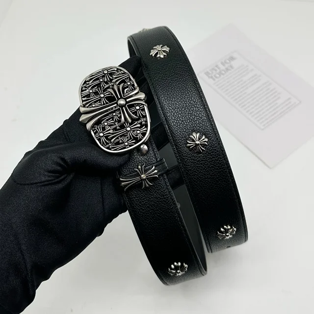 Unbranded Belts Cross-studded buckle belt product detail image 1