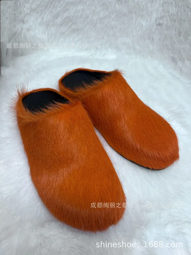 Unbranded Slippers Faux Fur Closed-Toe Mule product detail image 10