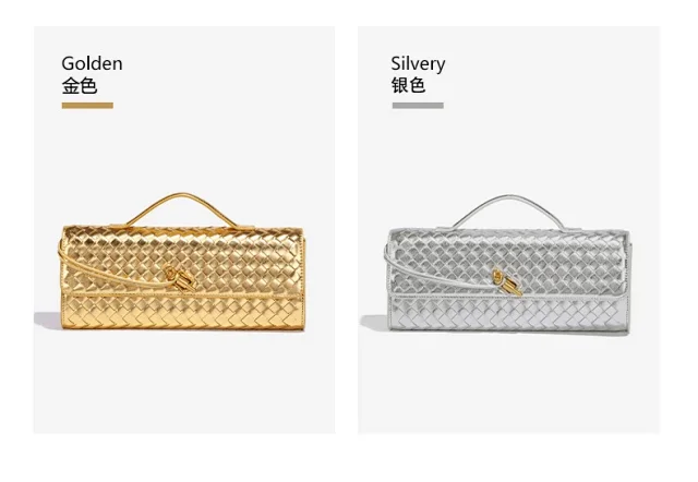 Unbranded Crossbody Bags Woven top-handle flap bag with gold-tone turn-lock product detail image 8