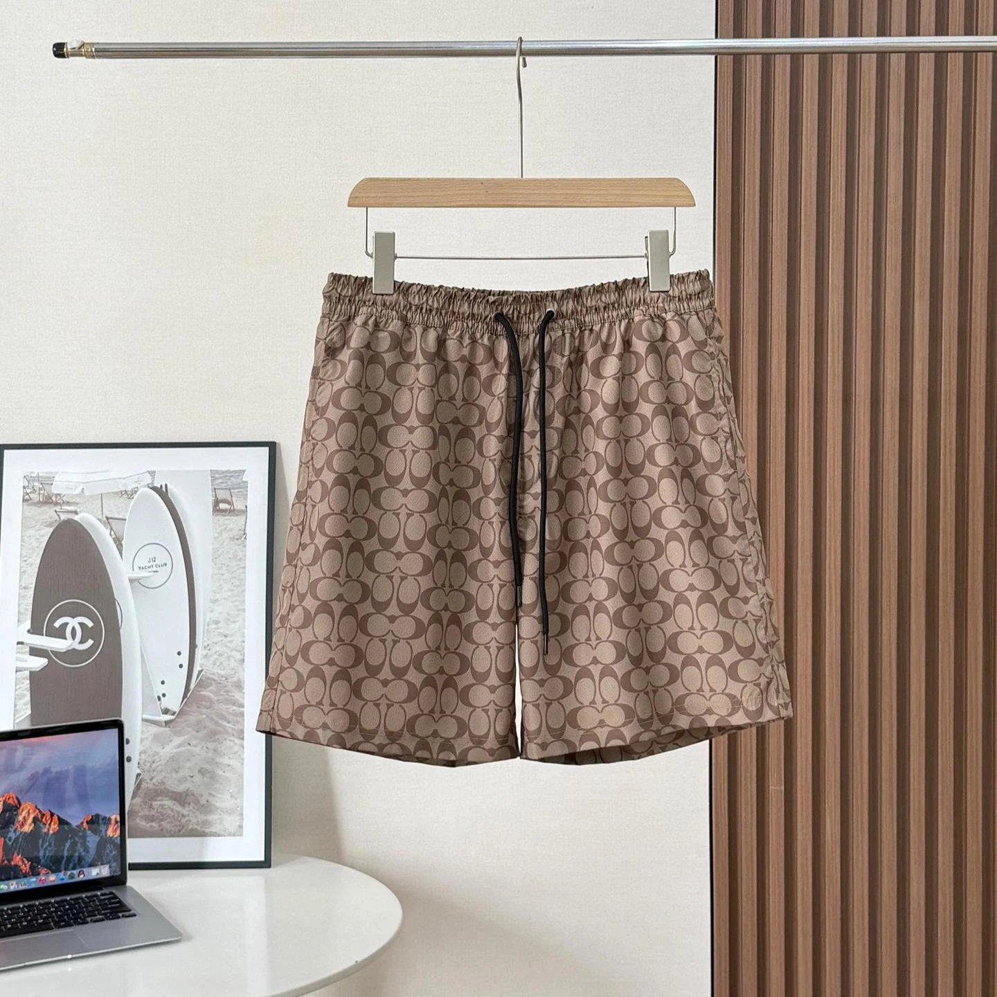 Coach Shorts Signature C Print Drawstring image 4
