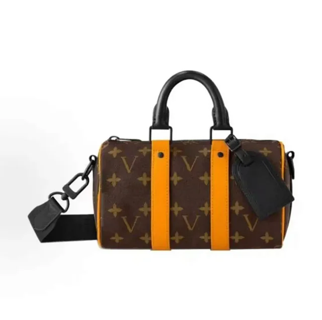 Unbranded Shoulder Bags Mini duffel bag with monogram print and detachable strap product detail image 5