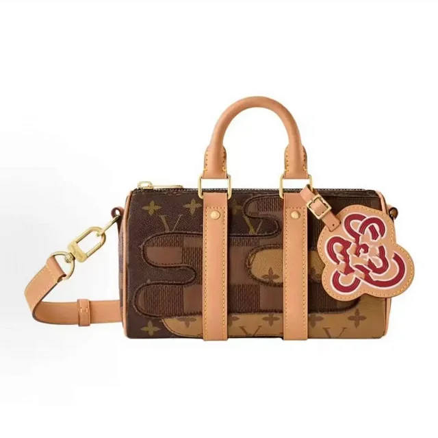 Unbranded Shoulder Bags Mini duffel bag with monogram print and detachable strap product detail image 33