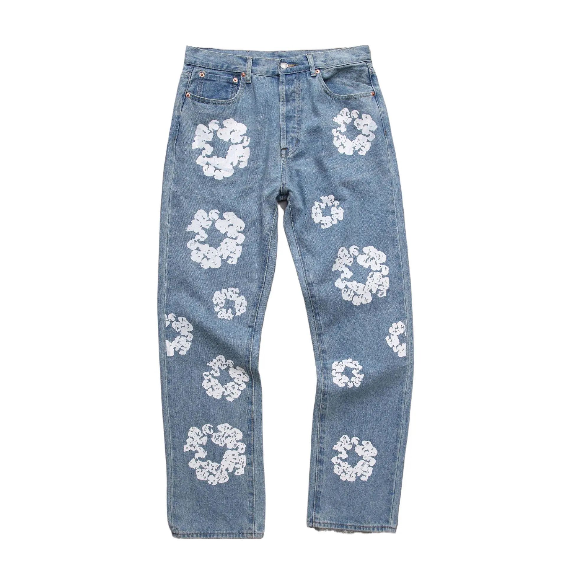 Levi's Jeans 501 White Floral Wreath Print image 2