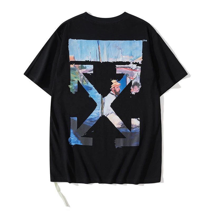 Off-White T-Shirts Short-sleeve graphic arrow-print T-shirt — 637 Black