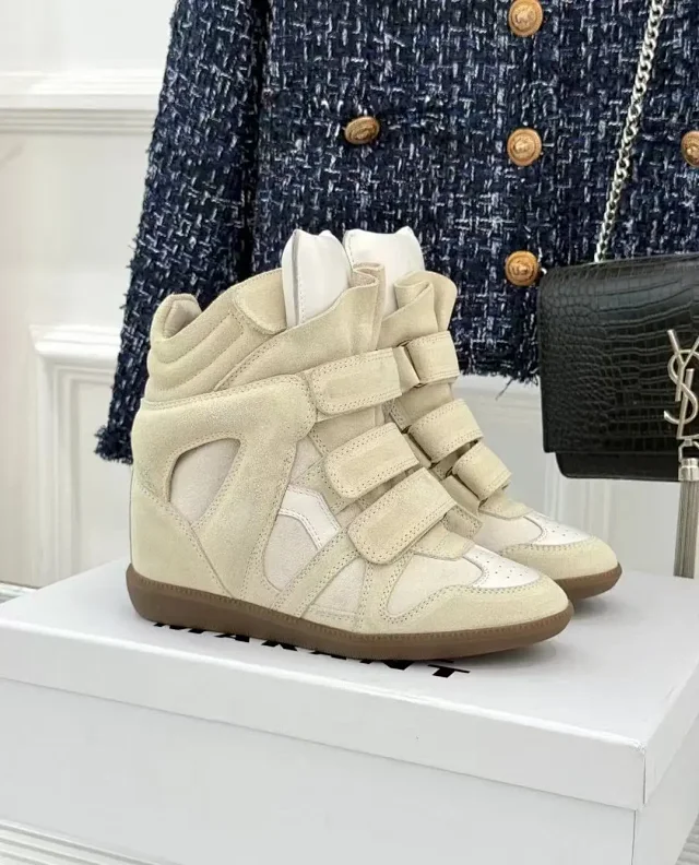 Isabel Marant Sneakers Bekett Hidden-Wedge High-Top with Hook-and-Loop Straps product detail image 4