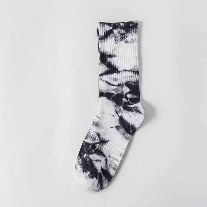 Unbranded Socks Tie-Dye Crew — Black and white