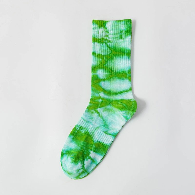 Unbranded Socks Tie-Dye Crew — Green