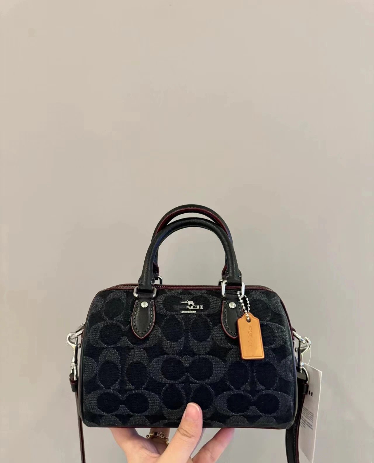 Coach Handbags Rowan Satchel — Denim Black