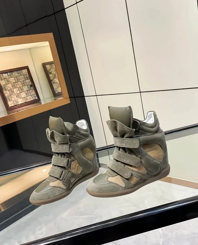 Isabel Marant Sneakers Bekett Hidden-Wedge High-Top with Hook-and-Loop Straps product detail image 12