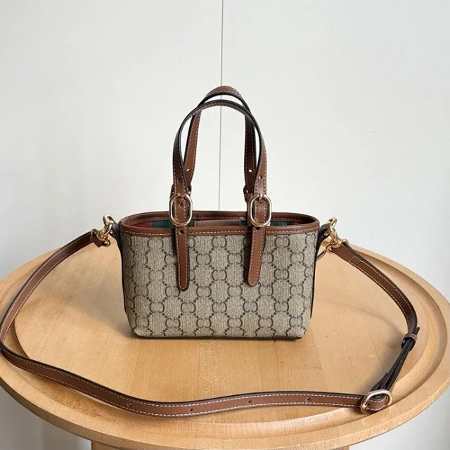 Gucci Handbags 85491 mini monogram handbag with detachable shoulder strap product detail image 9