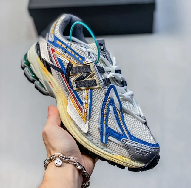 New Balance Sneakers 1906A distressed deconstructed design with ribbon laces product detail image 11