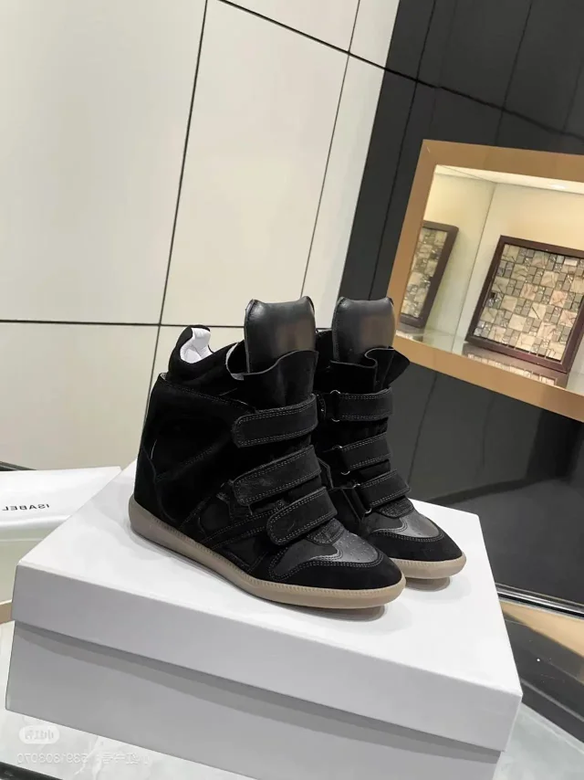 Isabel Marant Sneakers Bekett Hidden-Wedge High-Top with Hook-and-Loop Straps product detail image 17