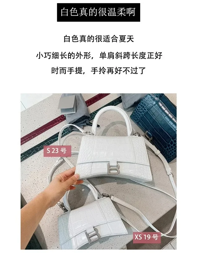 Unbranded Handbags Crocodile-Embossed Top-Handle Bag with B Clasp product detail image 1