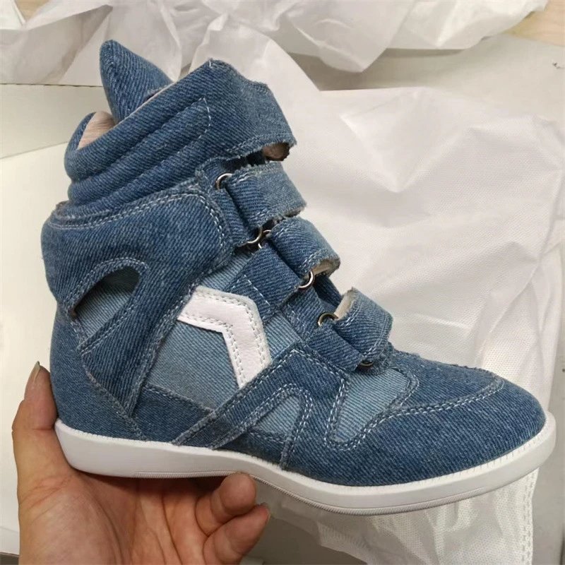 Isabel Marant Sneakers Bekett Hidden-Wedge High-Top Strap — Emerald green