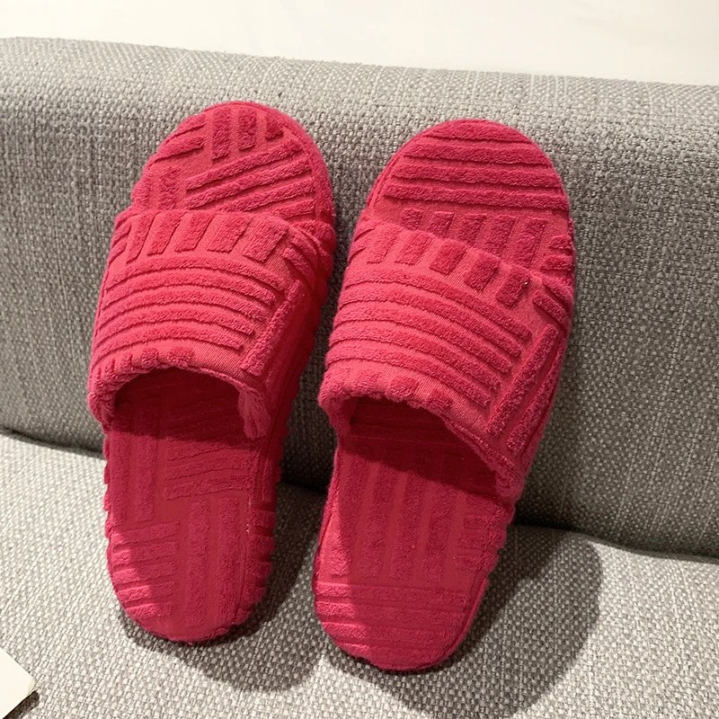 Unbranded Slippers Towel-textured thick-sole slide image 4