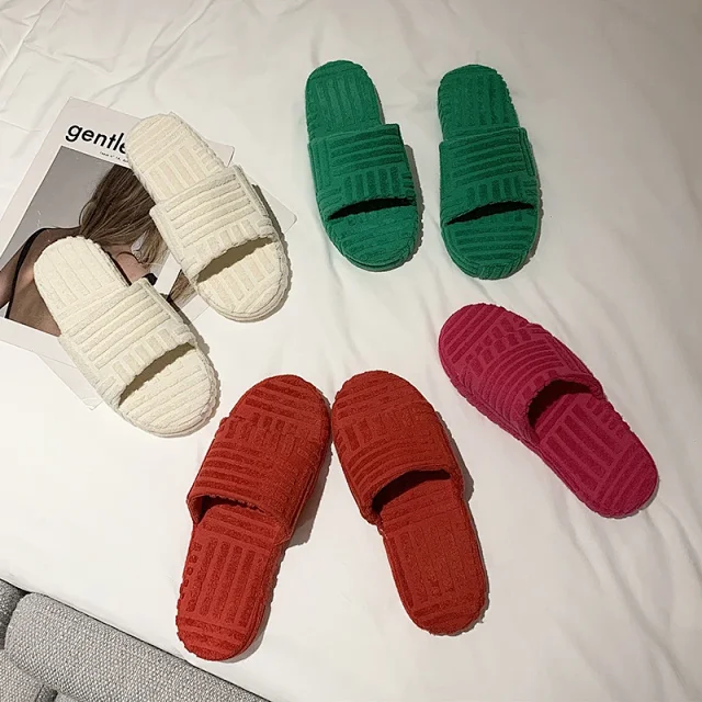 Unbranded Slippers Towel-textured thick-sole slide product detail image 27